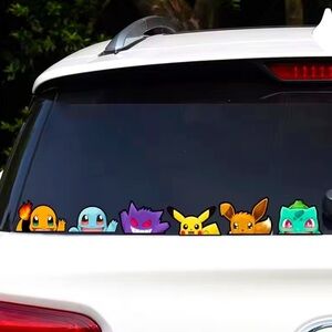 Pokemon Pop Up Characters Decal Set Vinyl Window Car Detail Wall Decor Anime